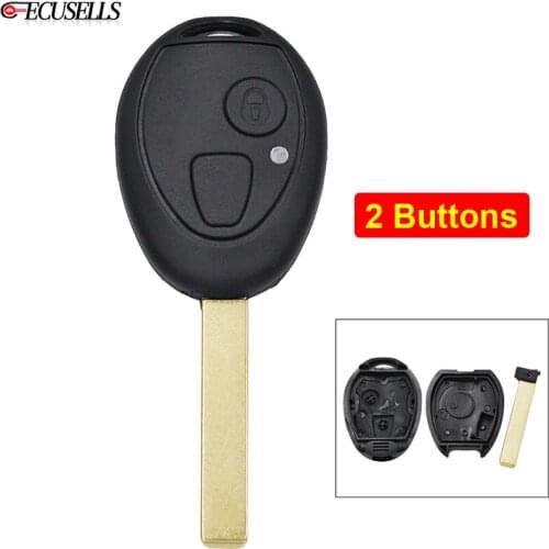 2 Button Remote Car Key Shell Case for Land Rover 75 Z3 Z4 X3 X5 E46 E39 E36 E34 for MG for BMW Mini Cooper R53 R50 S Key