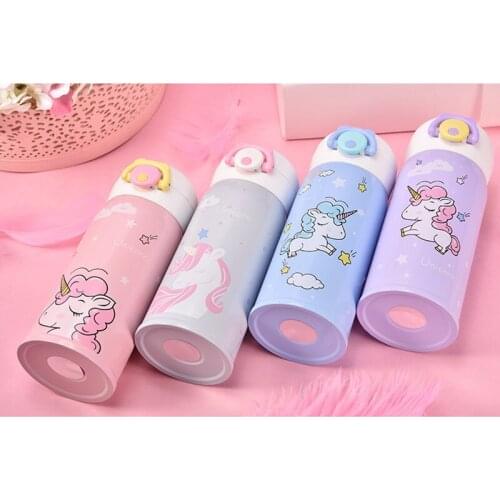 Children Vacuum Cup Insulated Double Wall 304 Stainless Steel Mugs Cartoon Straight Cup for Kids students