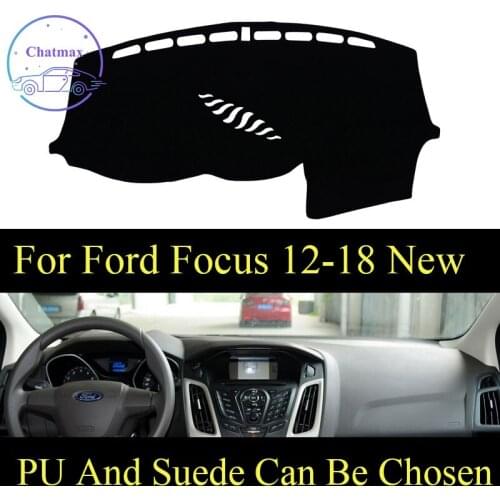 For Ford Focus 2012-2018 New Dashboard Console Cover PU Leather Suede Protector Sunshield Pad