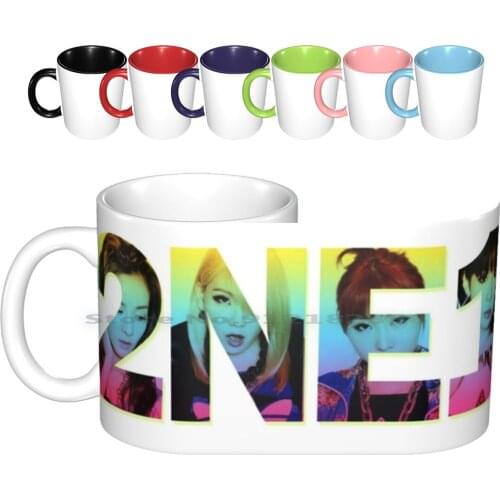 2ne1 Ceramic Mugs Coffee Cups Milk Tea Mug Kpop Music Pop Sandara Minzy Cl Bom 2ne1 Yg Korean Album Artists Popular Hip Dance