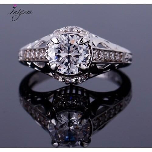 Heartbeat Eternal Ring AAAAA CZ Real Party Wedding Ring Ladies Women Girls Bridal Jewelry Anniversary Silver Ring Gift Wholesale