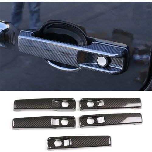 Real Carbon Fiber Exterior Door Handle Cover Trim Kit For Mercedes Benz G Class W463 G500 G55 G63 2019-2020 Auto Accessories