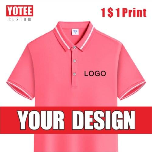 YOTEE Summer Mens Polo Shirt Customization/Embroidery/Printing Company Brand Logo Casual T-Shirt Top Wholesale