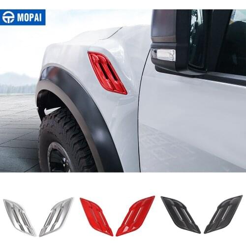 MOPAI Interior Mouldings for Car Front Side Fender Vents Air Outlet Decoration Cover Accessories for Ford F150 Raptor 2015