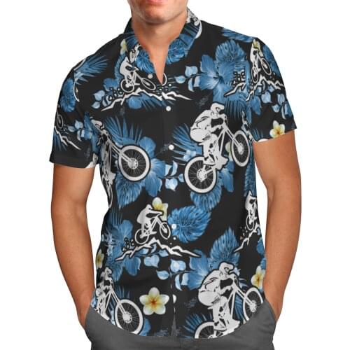 Bike 3D Print Beach Camisa Hawaii Shirt 2021 Summer Mens Shirt Short Sleeve Shirt Streetwear Oversized 5XL Camisas De Hombre-4
