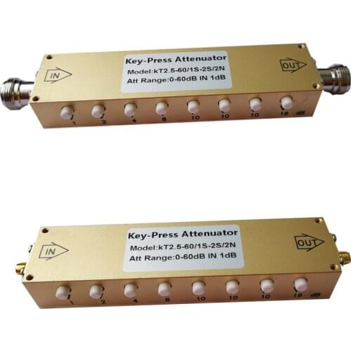 N-type Adjustable Attenuator Signal Attenuator Step Attenuator Button Adjustable Attenuator 5W 0-90DB