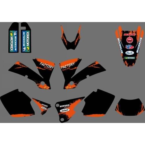 0418 Team Motorcycle Decal Stickers Graphics Kits for KTM EXC 125 200 250 300 400 450 525 EXC125 EXC200 EXC250 EXC300 2003