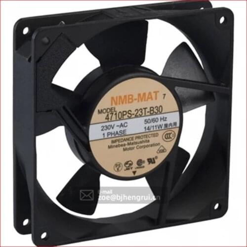 Genuine NMB AC fan 12CM 230V 14 / 11W 4710PS-23T-B30 4710PS-23W-B30 aluminum frame