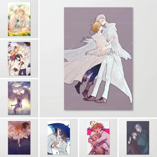 Prints Painting Wall Art Modular Canvas Emma the Promised Poster Picture Neverland Anime Home Decoration For Bedside Background