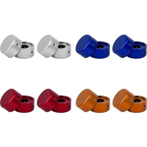 2pcs Candy Color Electric Guitar Pedal Foot Nail Cap Foot Switch Knob Shiny Guitar Effect Foot Knob with Wrench and Screws