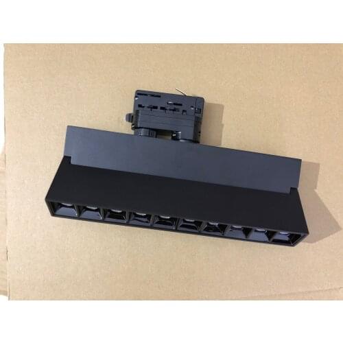 8pcs 4 wires 3 phase 30W LED Track Light +12pcs 1M 3 phase rail AC110-220V LED Rail Lamps Recessed Spotlight Indoor Lighting