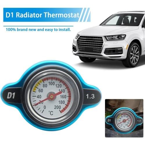 Car Motorcycle Radiator Cap Temperature Meter With Safe 0.9/1.1/1.3 Bar Thermo Radiator Cap Tank Cover Gauge Thermostat