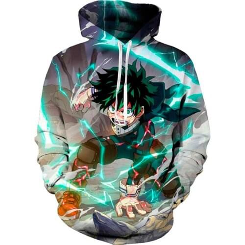 Anime My Hero Academia Hoodie Izuku Midoriya Shouto Todoroki Boku No Hero Academia Sweatshirt Men Women Cartoon Hoody Pullover