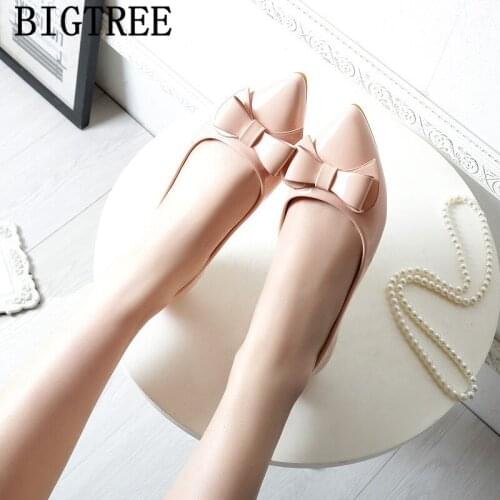 Cute Shoes Butterfly-knot Korean Shoes Boat Shoes Women Black Flats Fashion Creepers Zapatos Charol Mujer Scarpe Eleganti Donna