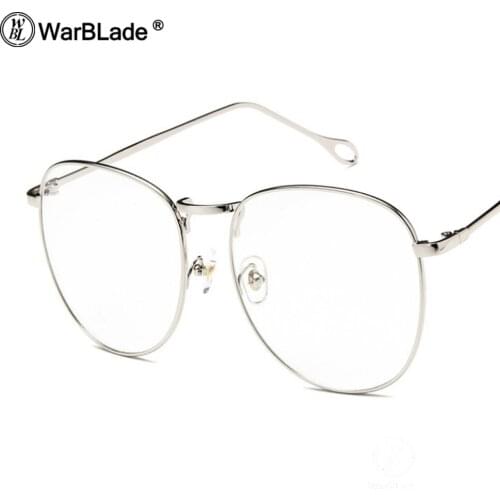 WarBLade Fashion Round Glasses Frame Lunette 2020 Men Vintage Metal Frame Clear Lens Glasses Optical Glasses Women Mirror