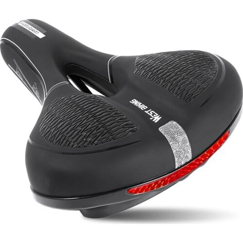 WEAT BREAKING 3D Bicycle Seat Reflective Mountain Road Bike Riding Saddle Soft And Comfortable Seat Equipment Accessories