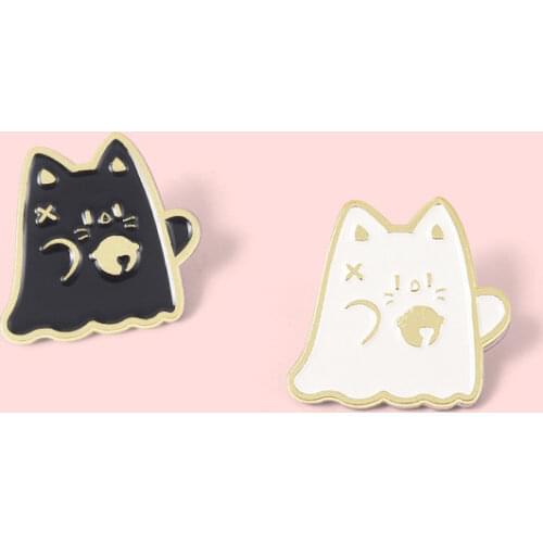 Pins Metal Cartoon Cute Cat Brooch for Coat Haw are You Alloy Enamel Pin Woman Womens Brooches Badges on Backpack Badge Gifts