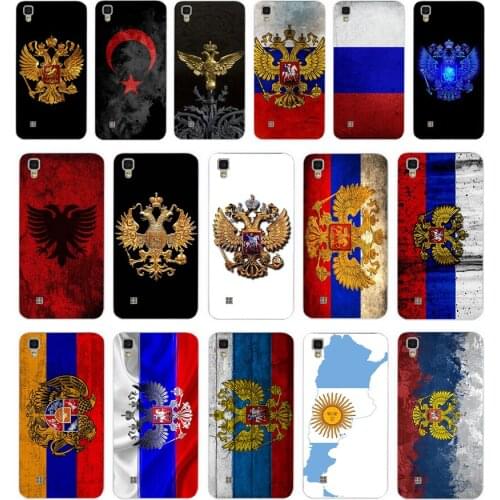 084AA Russia Flag Emblem gift Soft Silicone Tpu Cover phone Case for LG X Power 2 K50 Q60 K10 Case