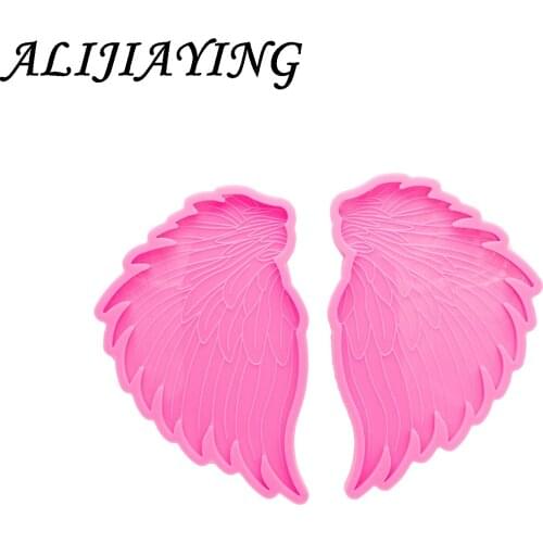 2pc/set Angel Feather Coaster Agate Resin Mold, DIY Epoxy Resin Silicone Molds, Resin Crafting Mould DY0966