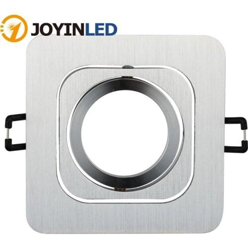 2pcs Square Recessed Led Spotlights GU10 MR16 Fitting Lamp Holders Tiltable LED Spotlight Frame