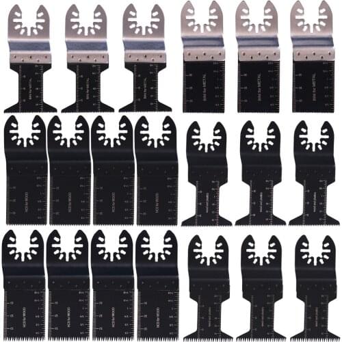 20Pcs Universal Oscillating Multitool Quick Release Saw Blades Kit for Dewalt Stanley Black and Decker Bosch Fein Multimaster