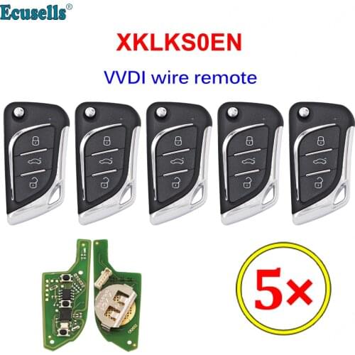 5pcs/lot Original XHORSE XKLKS0EN Wire Remote Key Knife Style Work with Xhorse VVDI Tools