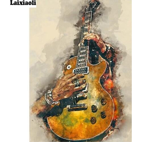 5d diamond painting abstract guitar pattern wall decoration guitar art diamond painting unique gift for musicians mosaic picture