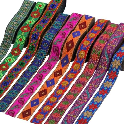 7meters/string Various Patterns Ethnic Jacquard Ribbon for DIY Craft Curtain Home Textile Stage Clothing Bags Decor Accessories