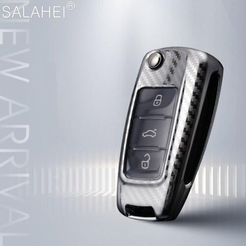 Car Key Case Shell Cover Zinc Alloy + TPU For VW Volkswagen Polo Bora Tiguan Passat Golf 6 Lavida Scirocco Protection Accessory