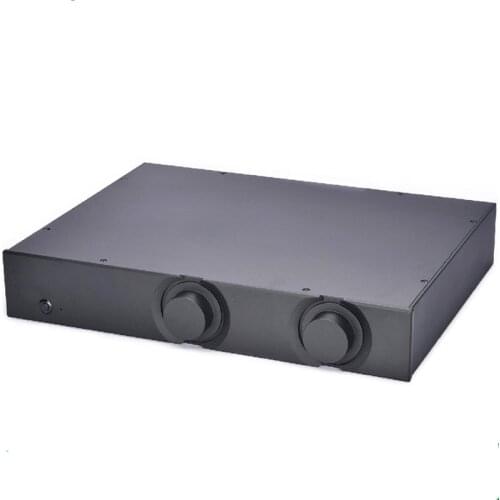 Black MC4808 Full Aluminum Amplifier Chassis / Preamp Chassis DAC Decoder / AMP Enclosure / Case / DIY Box