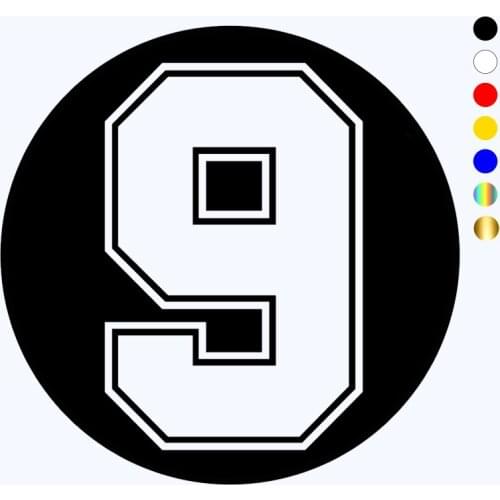 CK20172# Funny Vinyl Decal Digital 9 Car Sticker Waterproof Auto Decors on Truck Bumper Rear Window