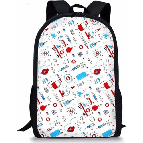 Cartoon Nurse Bear Printing Childrens School Bags Kids Backpacks Infant Kindergarten Cute Students Book Satchel Schoolbag