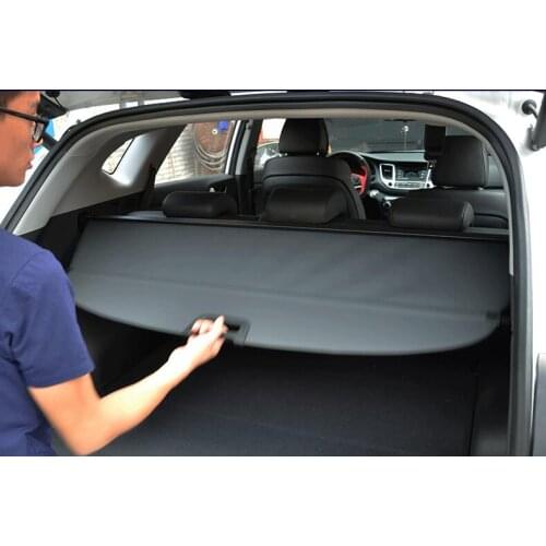 For Hyundai Santa Fe IX45 2013-2016 back parcel shelf auto-styling trunk cover Material curtain back curtain Retractable spa