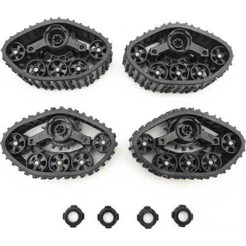 FBIL-4Pcs Upgrade Track Wheels Spare Parts for 1/16 WPL B14 B24 C14 C24 Truck RC Car Accessories Upgrade Spare Parts RC Car Part