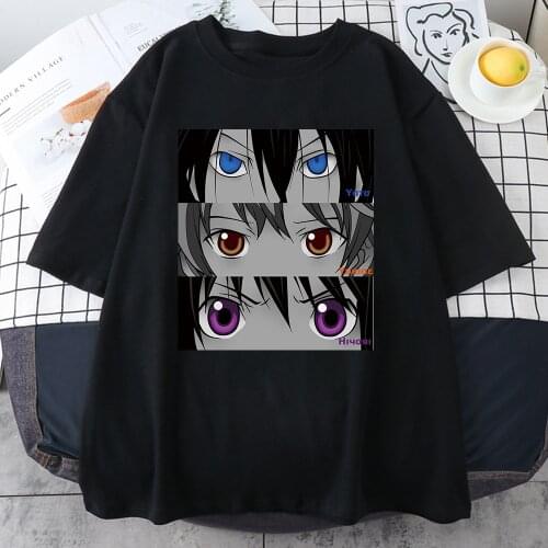 Hot Japanese Anime Noragami Short Sleeve T Shirt Yato Eyes Graphic Tees Unisex