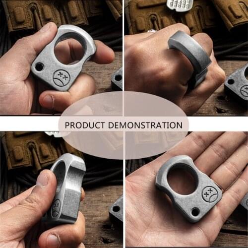 G92F Alloy Steel EDC Outdoor Survival Tool Portable Multifunctional Women Self Protect Knuckles Ring Pendant Window Breaker
