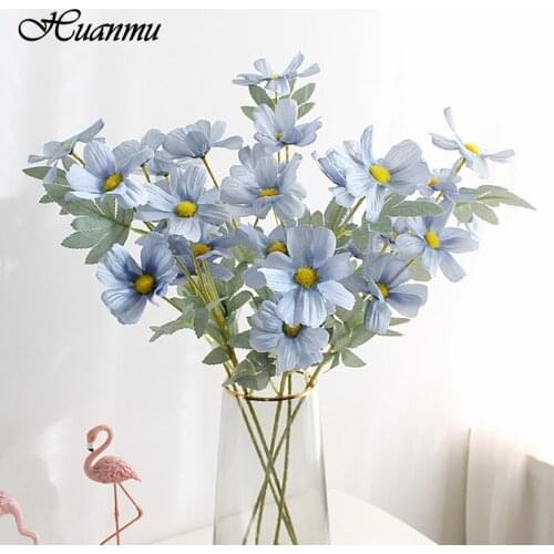 60CM Cosmos Artificial Flower Silk Fake Flower Gesang Dried Flower Wedding Home Living Room Table Decoration Photography Props