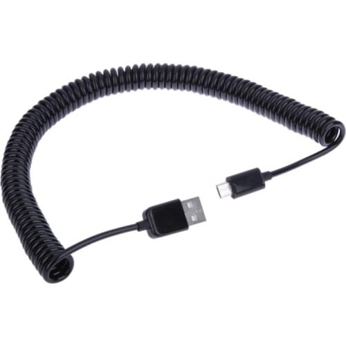 25cm-3M Extend Spiral Coiled USB 2.0 A Male to Micro USB B 5Pin Male Adaptor M to M Spring Cable for computer/Tablet PC/Pad