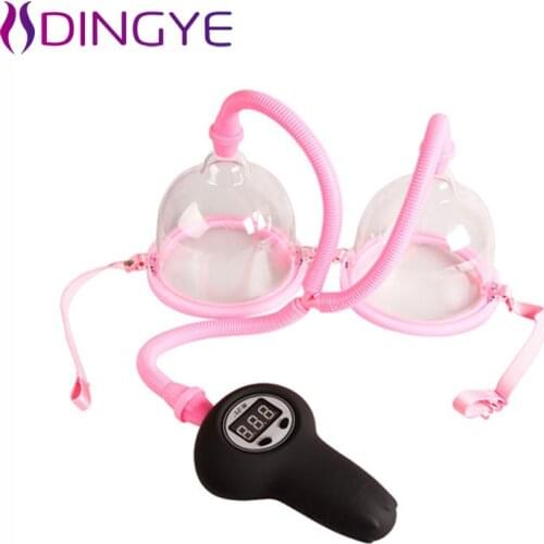 Dingye Breast Enlargement Pump Electric Air Chest Pump Adult Sex Toys for Women Sex Products
