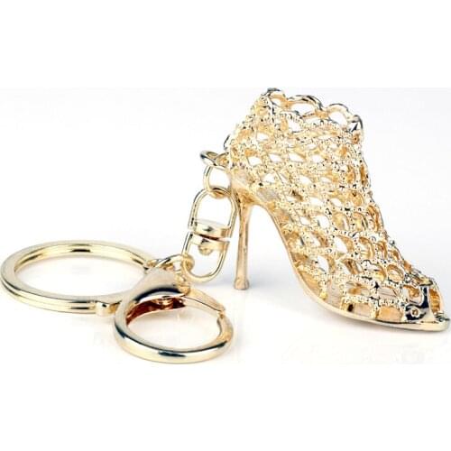 MQCHUN Fashion Fancy Metal High Heel Shoe Keychain Women Charms Key Chains Keyrings Chaveiros Birthday Party Gift -50