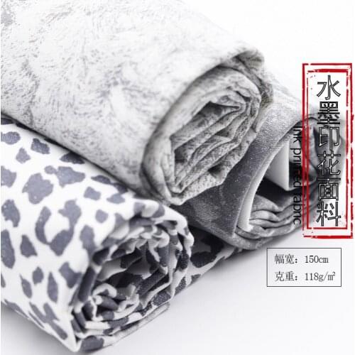 Ink printing soft spring and summer shirt wrinkle-resistant dress clothing fabric