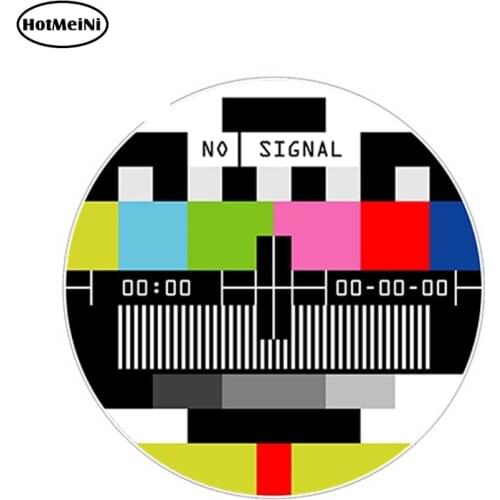 HotMeiNi 13cm x 13cm No Signal TV Television Car Sticker Auto Moto Truck Bumper Decal Funny Warning New Vinyl Car Styling Body
