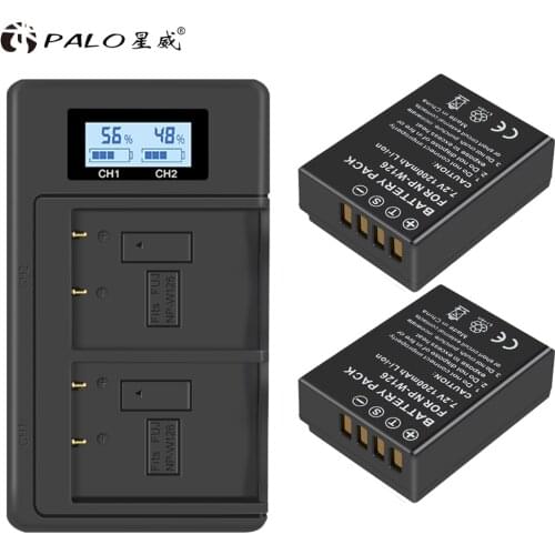 4Pcs 1200mAh NP-W126 NP W126 NP-W126S W126S Battery +LED Dual Charger for Fuji X-Pro1 XPro1 X-T1 XT1,HS30EXR HS33EXR X PRO1