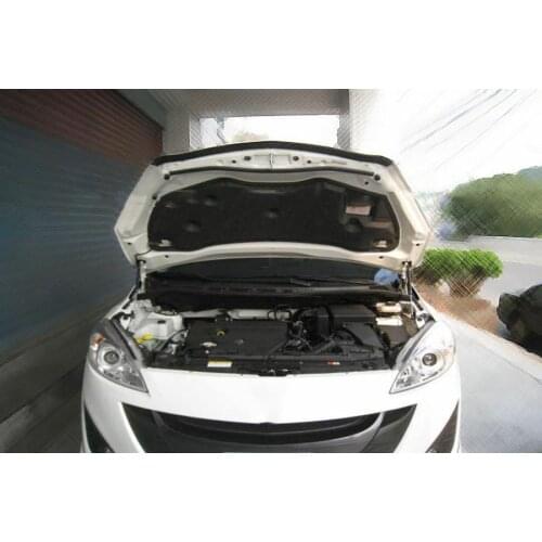Front Hood Bonnet Gas Struts Lift Support Shock Damper Carbon Fiber FOR 2011-2015 Mazda5 Mazda 5 CW MK3 Wagon 5 Door
