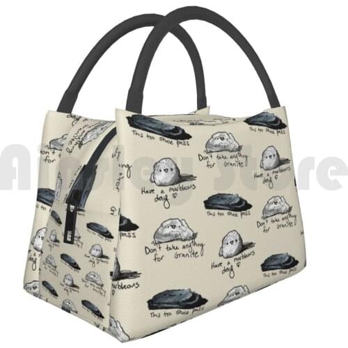 Portable Insulation Bag Motivational Rock Stars 1794 Puns Geology Gemology Geology Granite Marble Slate Squid