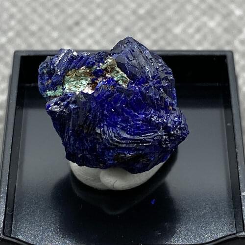 Natural azurite mineral cristal espécime da província de anhui, china .Box 27*27*25mm S17