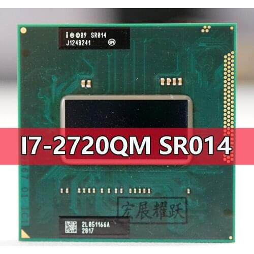 Intel Core I7-2720QM SR014 Processor i7 2720QM notebook Laptop CPU Socket G2 rPGA988B Suitable for HM65 75 76 77 chipset laptop