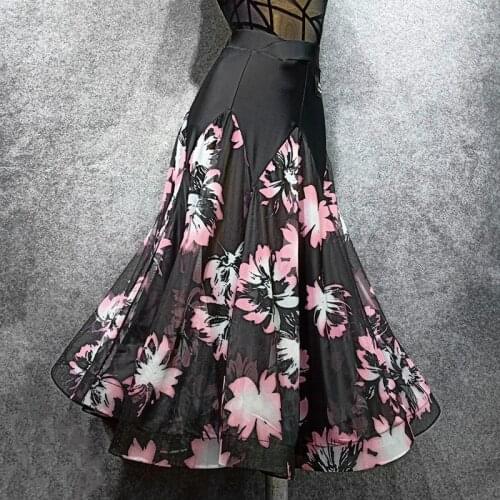 Rave Clothes Women Ballroom Standard Dance Skirt Waltz Skirt Flamenco Stage Tango Wear Drag Queen Modern Dance Costume VDB762