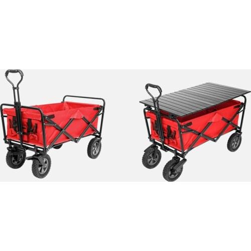 Outdoor Camping Folding Transport Trolley Portable Large Capacity Shopping Trolley Home Garden-Tools Trolley Multifunction Wagon