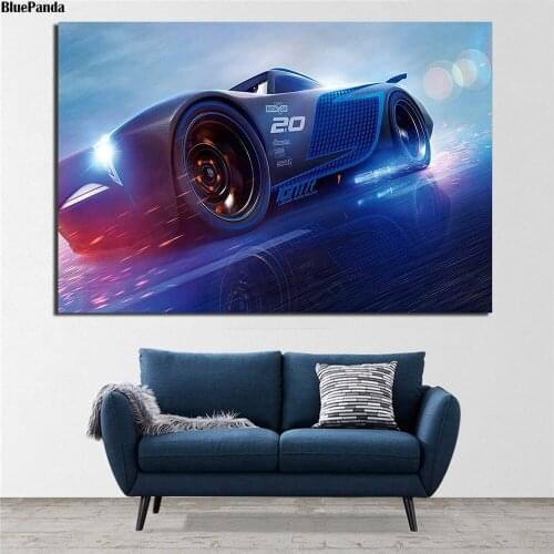 Sports Car Landscape Painting Poster Prints Wall Posters Pictures For Office Living Room Home Decoration